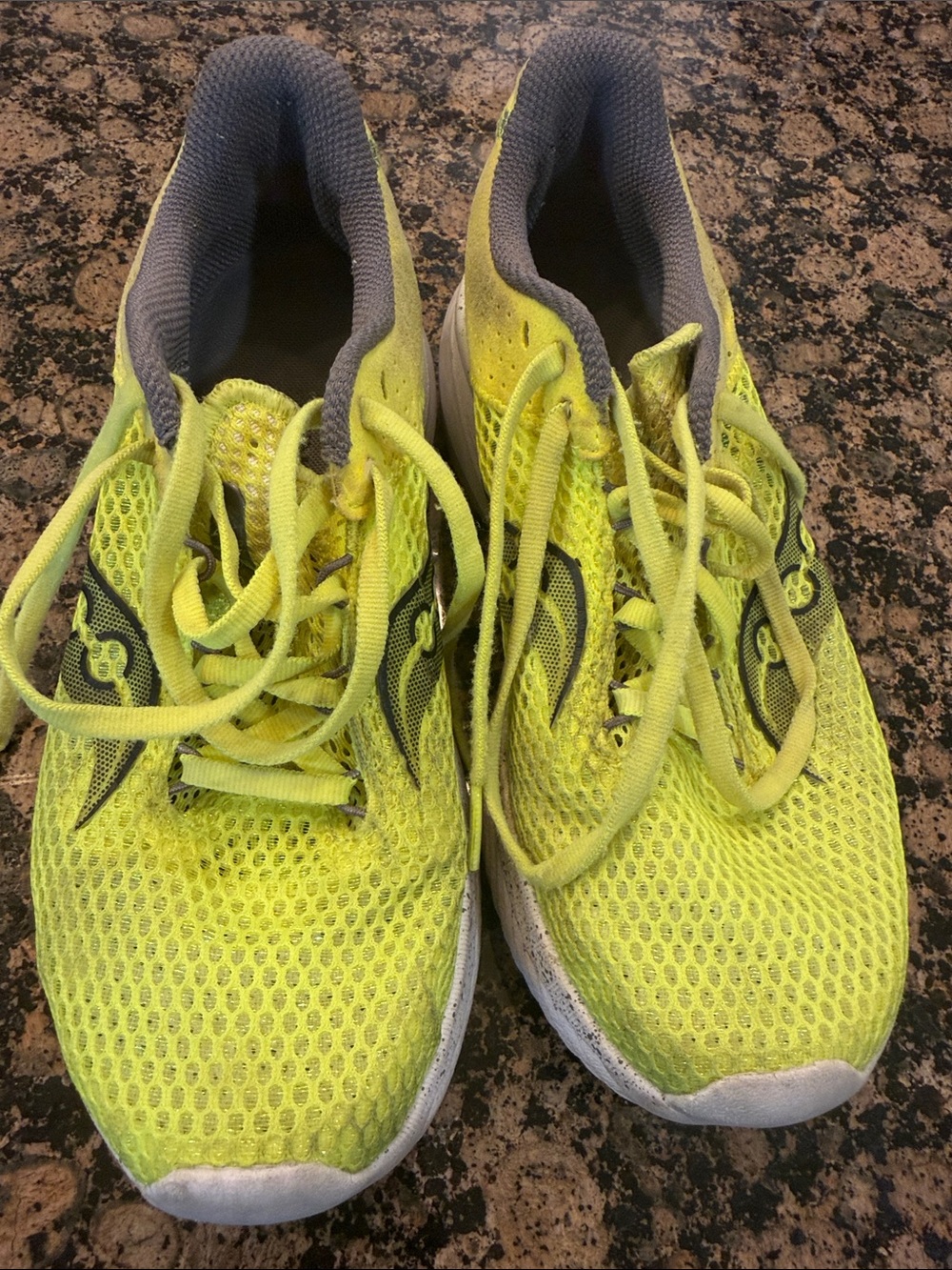 Saucony Kids Neon Yellow Lace-Up Sneakers
